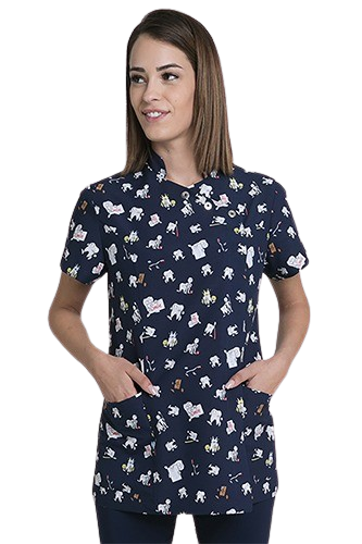 CASACCA DONNA GENEVE FANTASIA PER ODONTOIATRIA